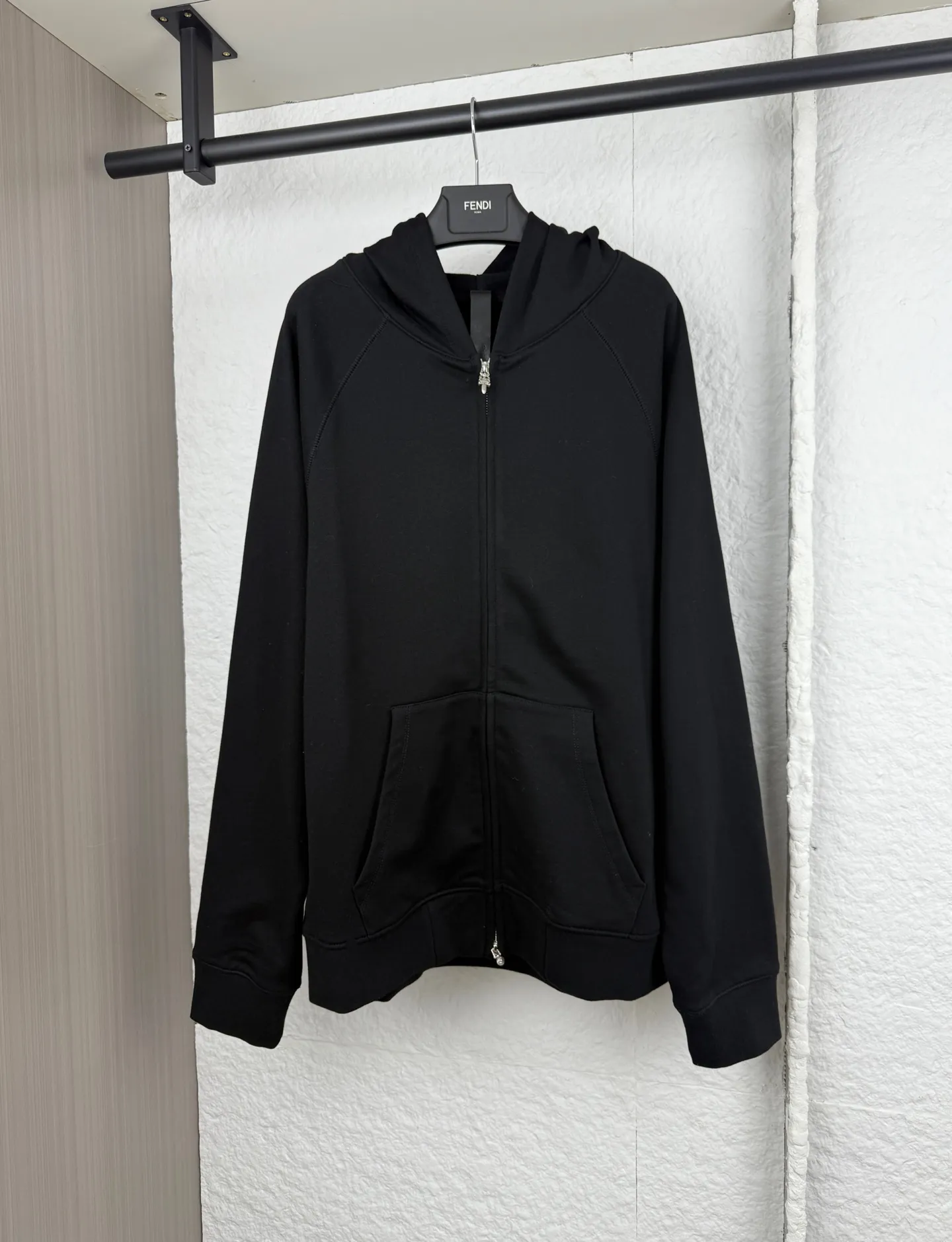 P490 Chrome Hearts Chrome Hearts Sanskrit Cross Embroidery Zipper Hooded Sweatshirt S/M/L